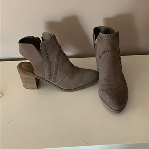 Open heel boots
